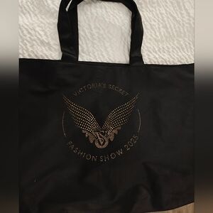 Victoria's Secret Black Tote with Gold Accents